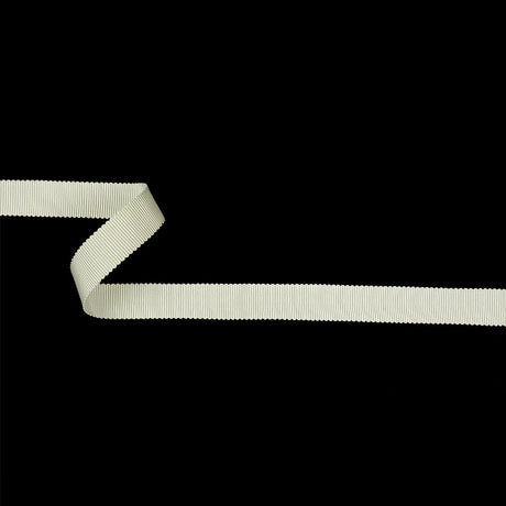 Cannoli Cream Recycled Polyester Petersham Grosgrain Ribbon - 15mm