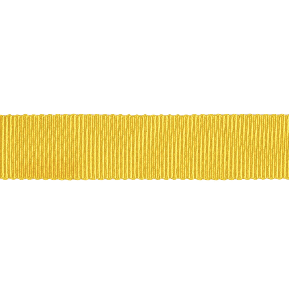 Yellow Recycled Polyester Petersham Grosgrain Ribbon - 15mm