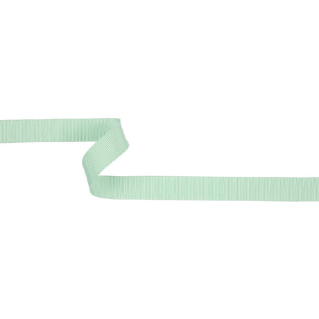 Spearmint Recycled Polyester Petersham Grosgrain Ribbon - 15mm