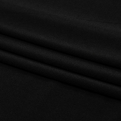 Stretch Polyester Crepe Knit - Black - Arabesque Collection