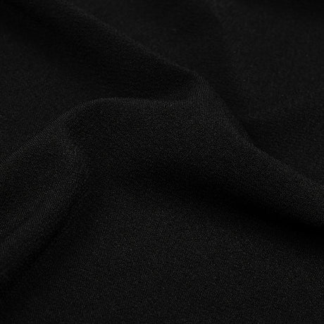 Stretch Polyester Crepe Knit - Black - Arabesque Collection