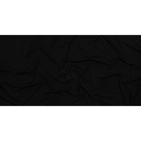 Stretch Polyester Crepe Knit - Black - Arabesque Collection