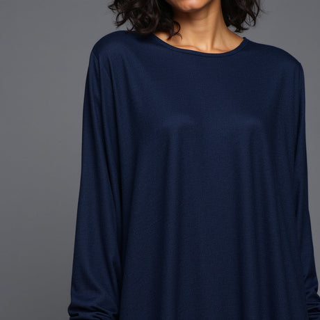 Stretch Polyester Crepe Knit - Navy - Arabesque Collection
