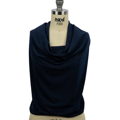 Stretch Polyester Crepe Knit - Navy - Arabesque Collection