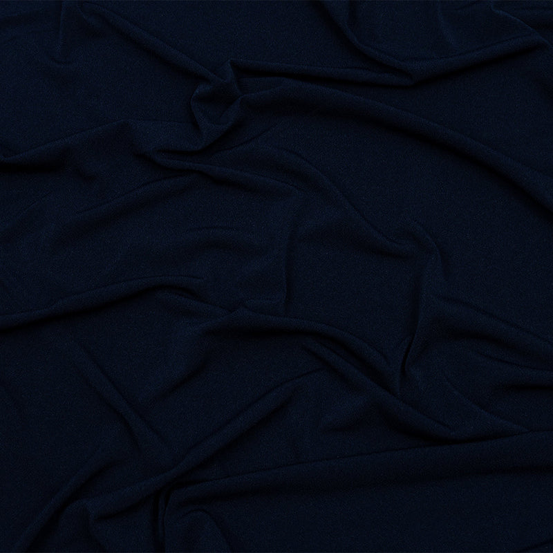 Stretch Polyester Crepe Knit - Navy - Arabesque Collection