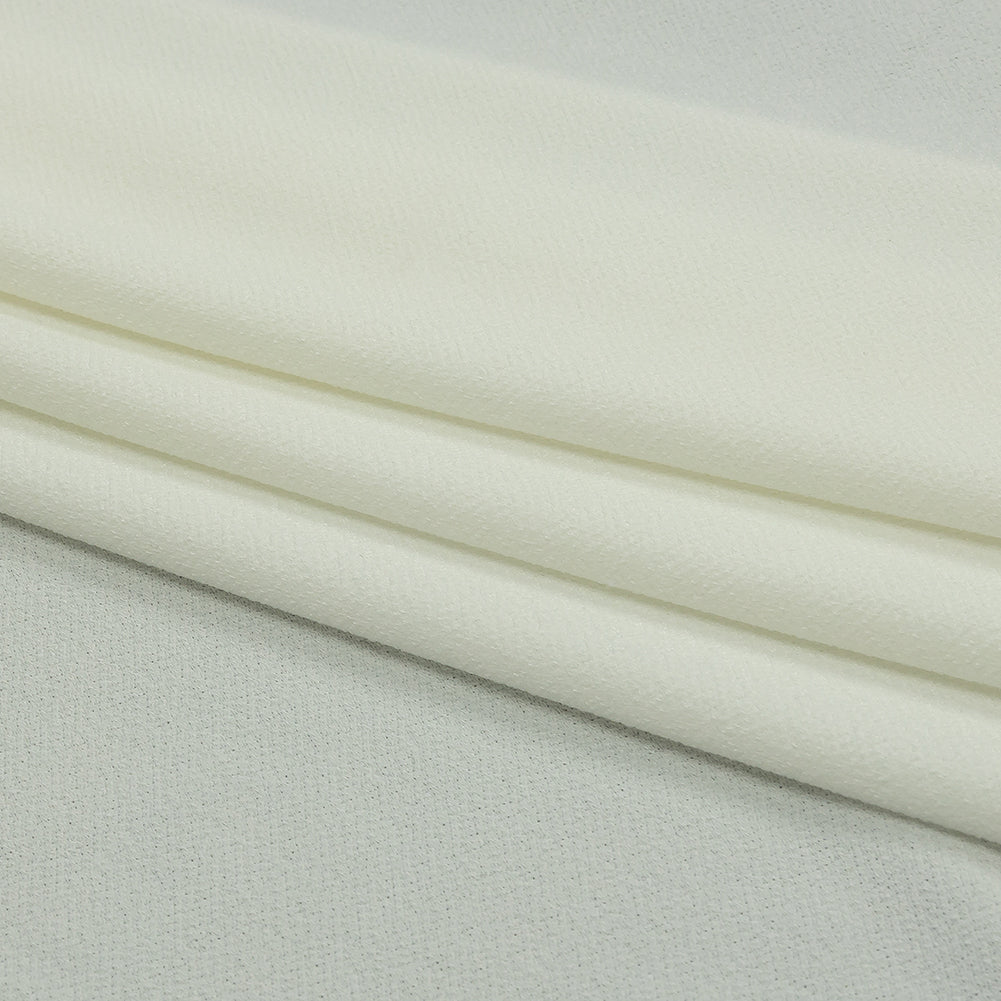 Stretch Polyester Crepe Knit - Cloud Dancer - Arabesque Collection