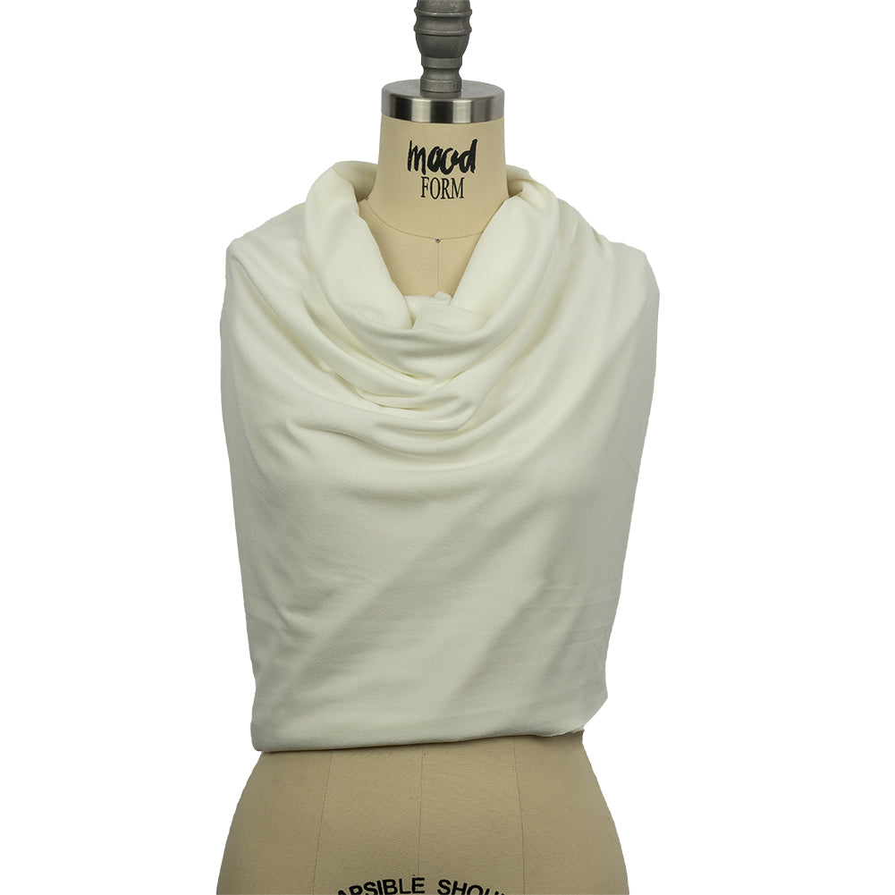 Stretch Polyester Crepe Knit - Cloud Dancer - Arabesque Collection