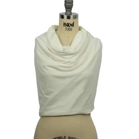 Stretch Polyester Crepe Knit - Cloud Dancer - Arabesque Collection