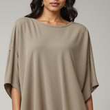 Stretch Polyester Crepe Knit - Nude - Arabesque Collection