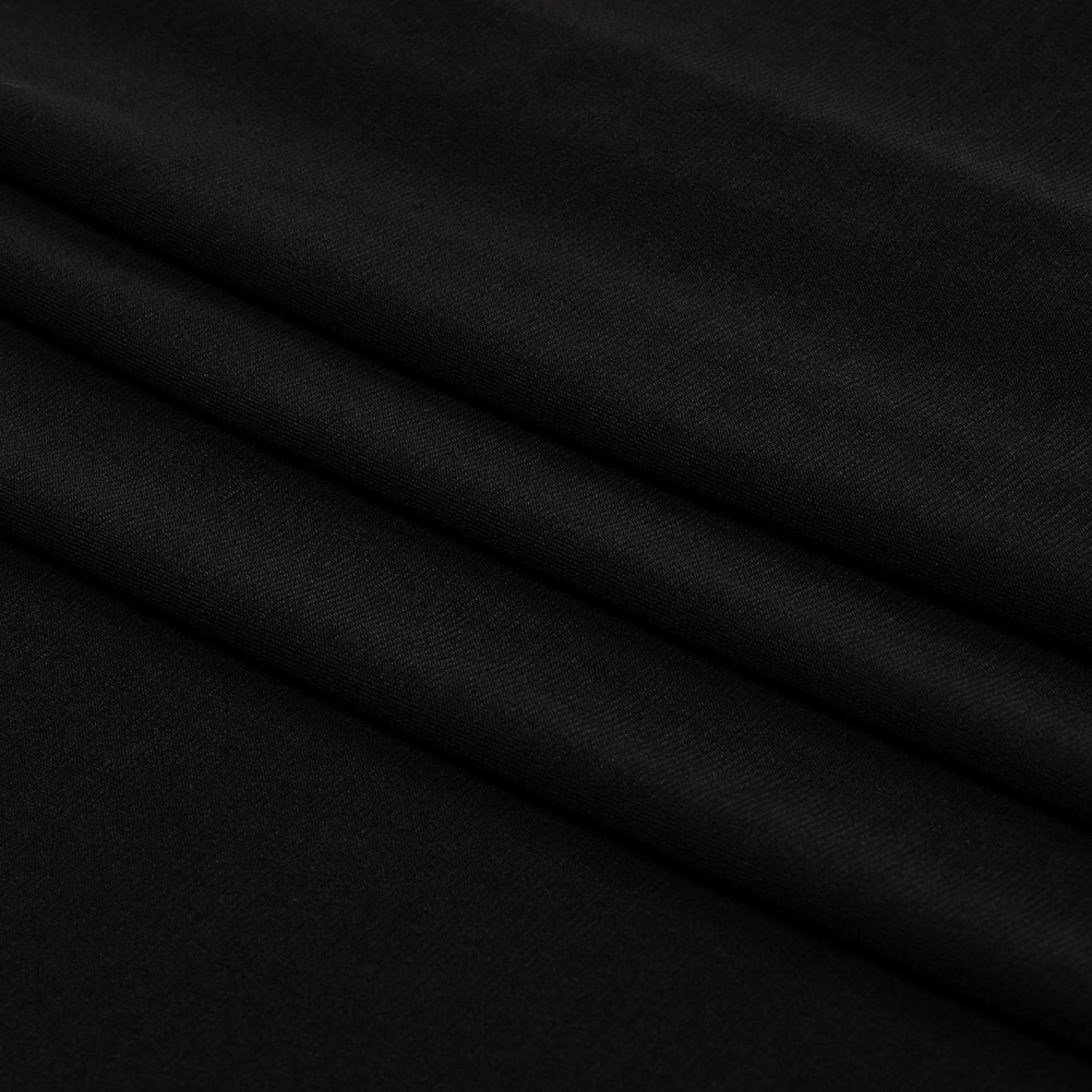 Stretch Polyester ITY Jersey - Black - Isadora Collection