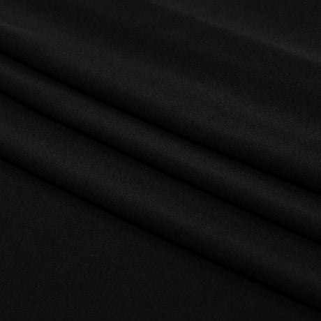 Stretch Polyester ITY Jersey - Black - Isadora Collection