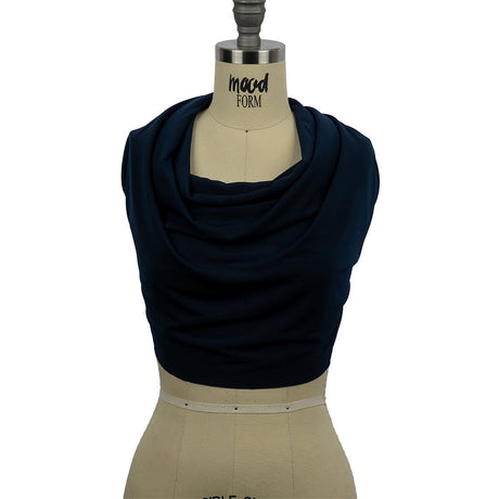 Stretch Polyester ITY Jersey - Navy - Isadora Collection