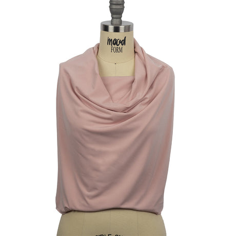 Stretch Polyester ITY Jersey - Silver Pink - Isadora Collection