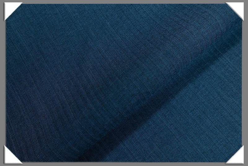 Dark Blue Vegan Herringbone Polyester Fabric - Herringbone, 60" Width