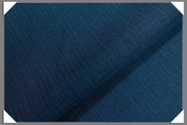 Dark Blue Vegan Herringbone Polyester Fabric - Herringbone, 60" Width