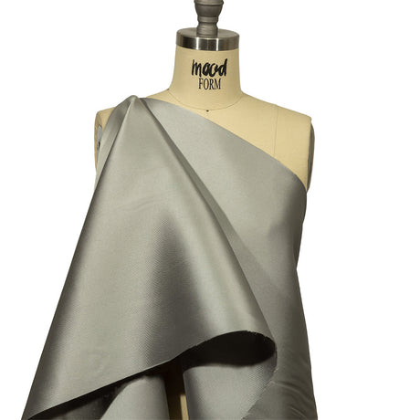 Polyester Twill Mikado - Silver - Mora Collection