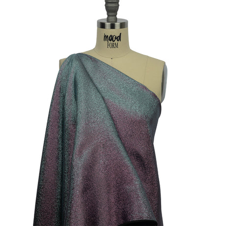Metallic Polyester Lame - Pink and Black - Glimmer Collection
