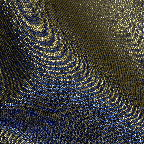 Metallic Polyester Lame - Royal Blue and Black - Glimmer Collection
