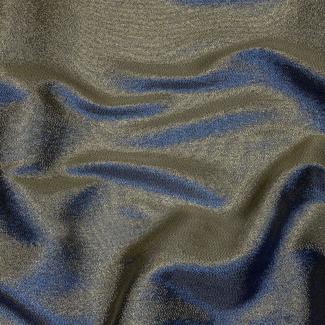 Metallic Polyester Lame - Royal Blue and Black - Glimmer Collection