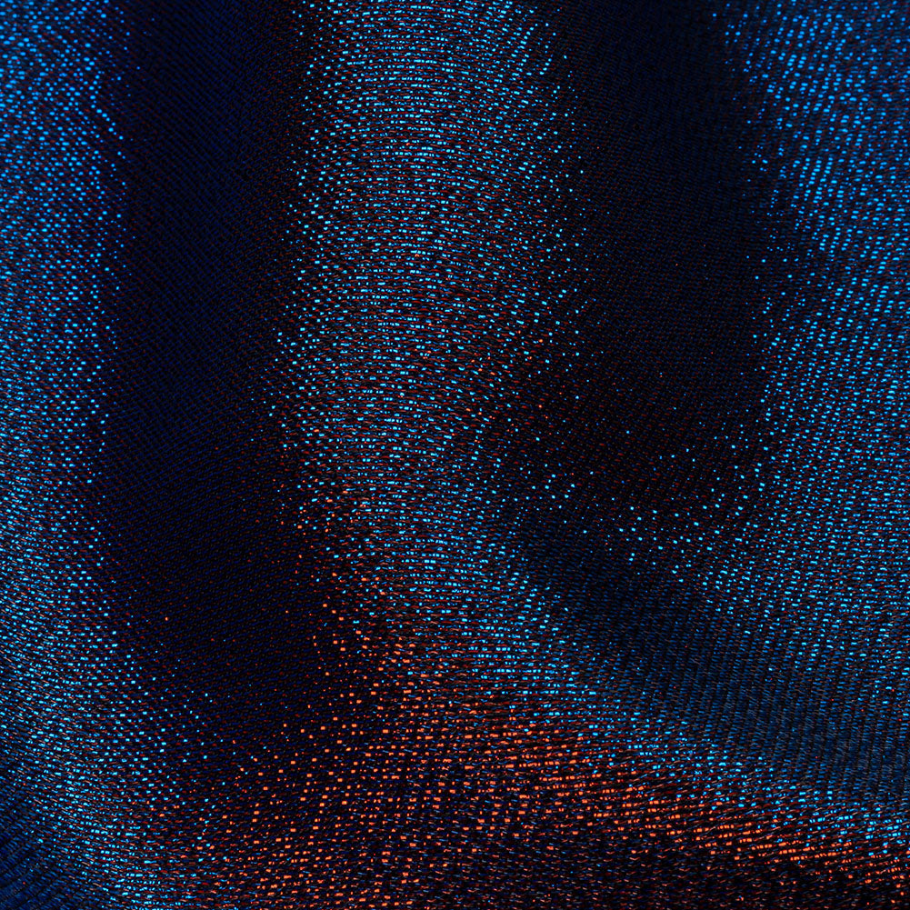 Metallic Polyester Lame - Red, Royal Blue and Black - Glimmer Collection