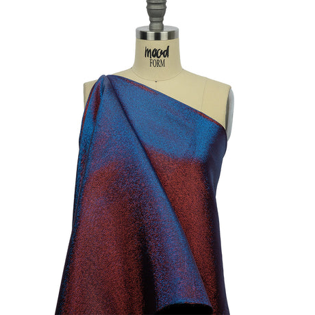 Metallic Polyester Lame - Red, Royal Blue and Black - Glimmer Collection