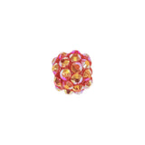 Red AB Rhinestone and Resin Faceted 12mm Beads - 10pc