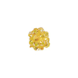 Yellow AB Rhinestone and Resin Faceted 12mm Beads - 10pc