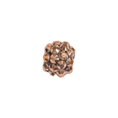 Copper Rhinestone and Resin Faceted 12mm Beads - 10pc