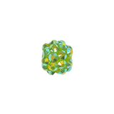 Green AB Rhinestone and Resin Faceted 12mm Beads - 10pc