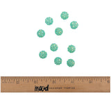 Aqua AB Rhinestone and Resin Faceted 12mm Beads - 10pc