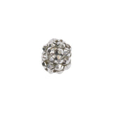 Silver AB Rhinestone and Resin Faceted 12mm Beads - 10pc