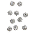Silver AB Rhinestone and Resin Faceted 12mm Beads - 10pc