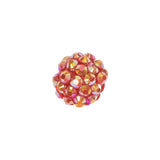 Red AB Rhinestone and Resin Faceted 14mm Beads - 10pc