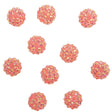Pink AB Rhinestone and Resin Faceted 14mm Beads - 10pc
