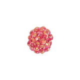 Fuchsia AB Rhinestone and Resin Faceted 14mm Beads - 10pc