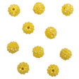 Yellow AB Rhinestone and Resin Faceted 14mm Beads - 10pc