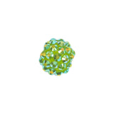 Green AB Rhinestone and Resin Faceted 14mm Beads - 10pc