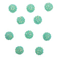Aqua AB Rhinestone and Resin Faceted 14mm Beads - 10pc
