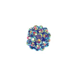 Blue AB Rhinestone and Resin Faceted 14mm Beads - 10pc