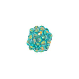 Turquoise AB Rhinestone and Resin Faceted 14mm Beads - 10pc