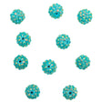 Turquoise AB Rhinestone and Resin Faceted 14mm Beads - 10pc