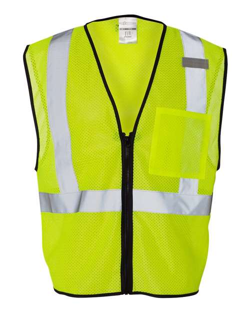 Single Pocket Zipper Mesh Class 2 Vest