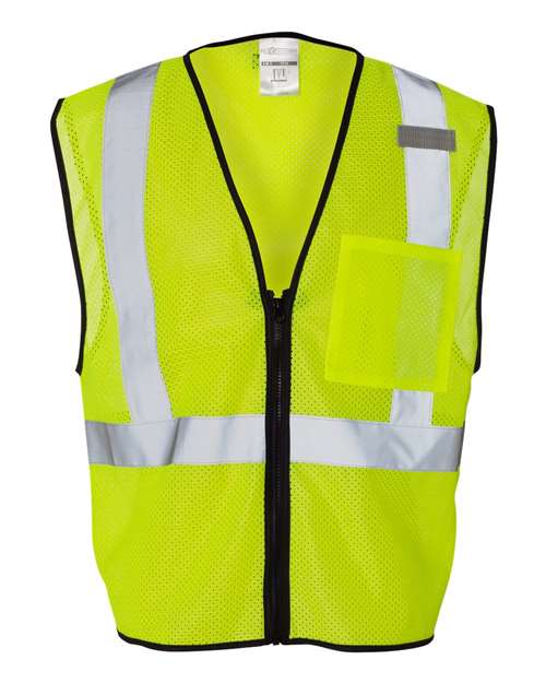 Kishigo Unisex Single Pocket Zipper Mesh Class 2 Safety Vest