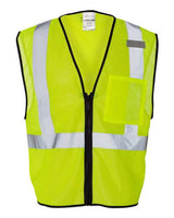Kishigo Unisex Single Pocket Zipper Mesh Class 2 Safety Vest