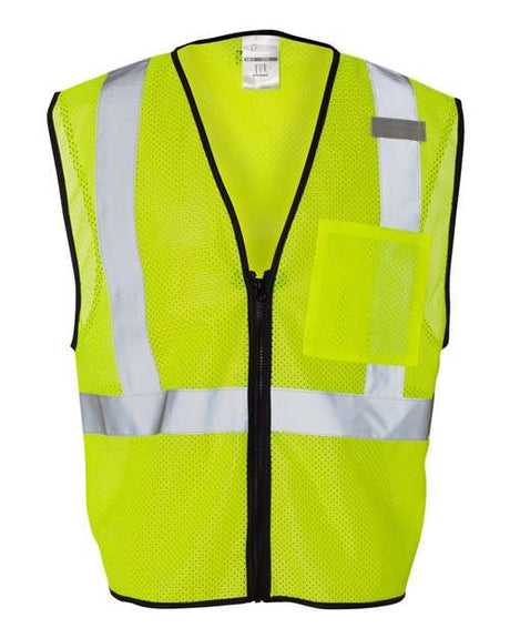 Kishigo Unisex Single Pocket Zipper Mesh Class 2 Safety Vest