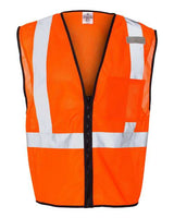Kishigo Unisex Single Pocket Zipper Mesh Class 2 Safety Vest
