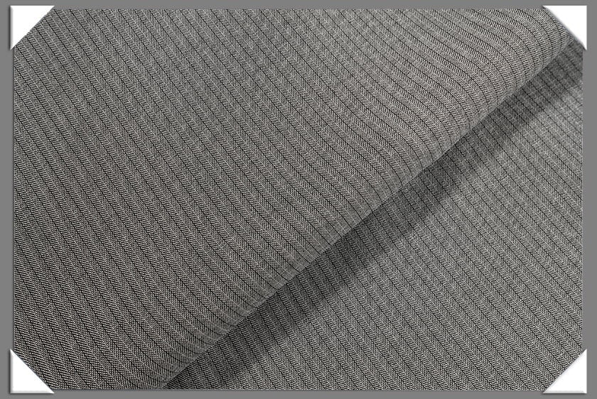 Grey Vegan Herringbone Polyester Fabric - Herringbone Pattern, Grey, 60" Width