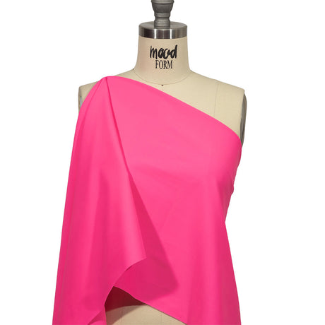 Recycled Swimwear Tricot, UV Protective - Shocking Pink - Santorini Plus Collection