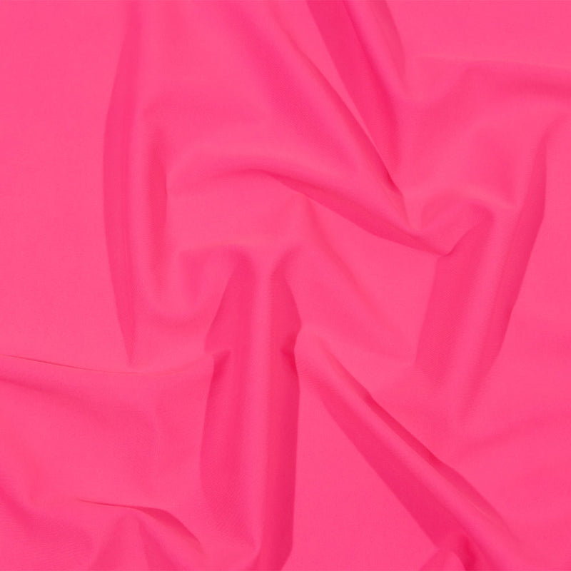 Recycled Swimwear Tricot, UV Protective - Shocking Pink - Santorini Plus Collection