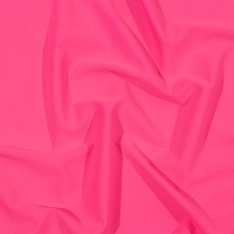 Recycled Swimwear Tricot, UV Protective - Shocking Pink - Santorini Plus Collection